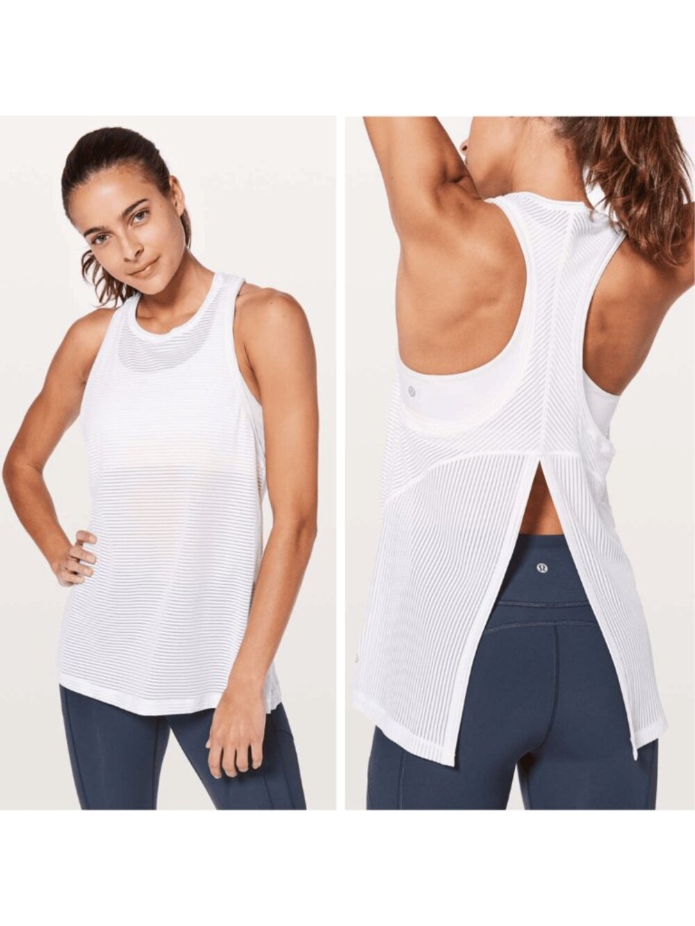 Lululemon Miles Ahead Tank White